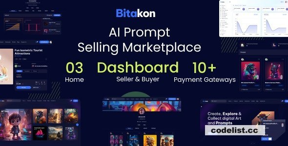 Bitakon v1.0.9 - AI Prompt Buy Selling Marketplace (Multi Seller) - nulled