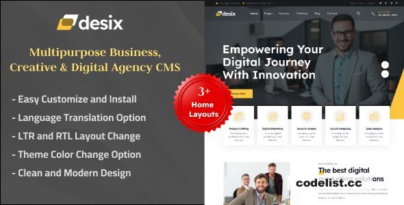 Desix v2.1 - Multipurpose Business, Creative &amp; Digital Agency CMS