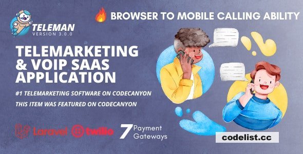 Teleman v5.1.0 - Telemarketing &amp; VoIP Service SaaS Application