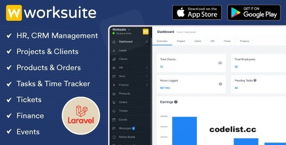 WORKSUITE v5.2.6 - HR, CRM and Project Management - nulled