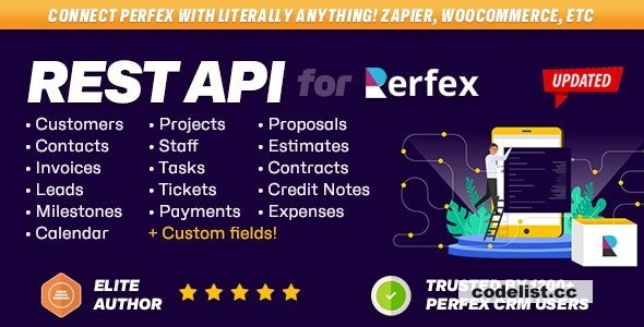 REST API module for Perfex CRM v2.0.4 - Connect your Perfex CRM with third party applications