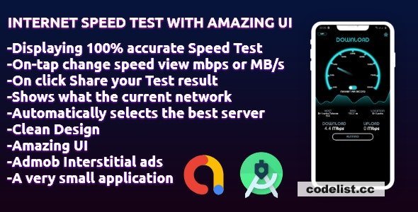 Internet Speed Test with amazing UI v1.9