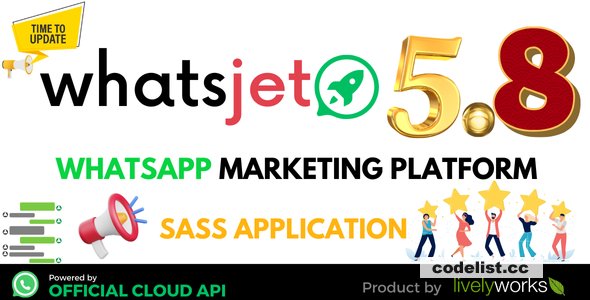 WhatsJet SaaS v5.8.4 - A WhatsApp Marketing Platform with Bulk Sending, Campaigns, Chat Bots & CRM - nulled