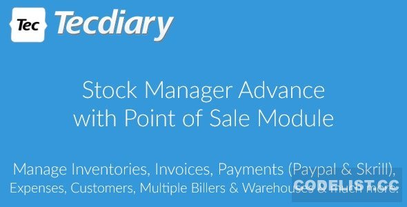 Stock Manager Advance with Point of Sale Module v3.4.44