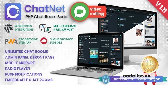 ChatNet v1.11 - PHP Chat Room &amp; Private Chat Script