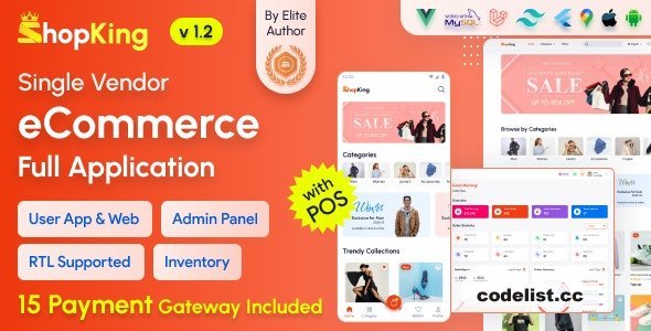 ShopKing v1.2 - eCommerce App with Laravel Website &amp; Admin Panel with POS - Inventory Management - nulled