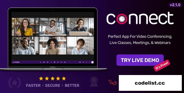 Connect v2.1.0 - Video Conference, Online Meetings, Live Class &amp; Webinar, Whiteboard, Live Chat - nulled