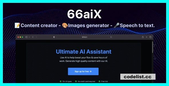 66aix v26.0.0 - AI Content, Chat Bot, Images Generator &amp; Speech to Text (SAAS) - nulled