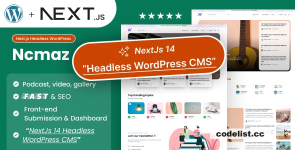 Ncmaz v2.9.0 - NextJs Headless WordPress Blog Magazine