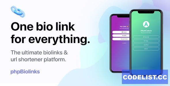 66biolinks v33.0.0 - Bio Links, URL Shortener & QR Codes Generator (SAAS) - nulled