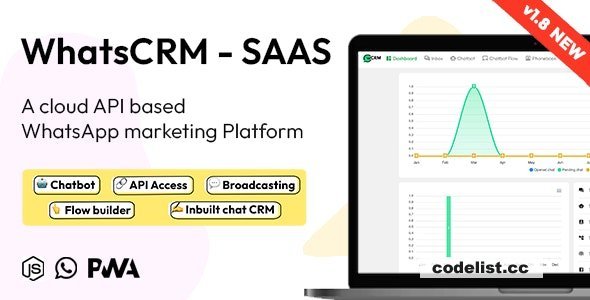 WhatsCRM v1.8 - Chatbot, Flow Builder, API Access, WhatsApp CRM SAAS System