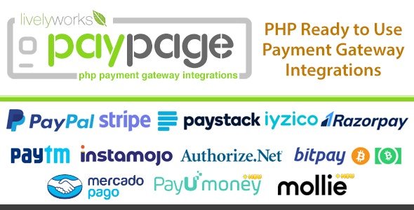 PayPage v1.9.0 - PHP ready to use Payment Gateway Integrations