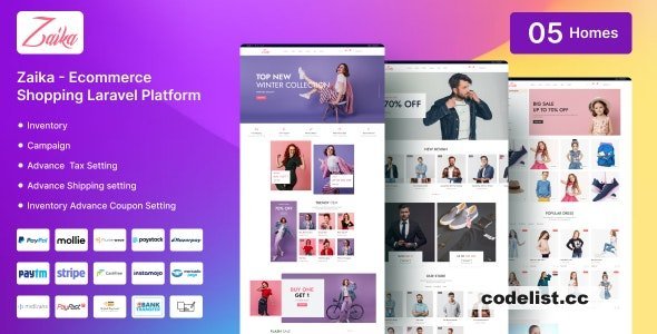 Zaika eCommerce CMS v2.0.6 - Laravel eCommerce Shopping Platform - nulled