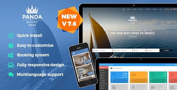 Panda Resort v7.6.1 - CMS for Single Hotel - Booking System
