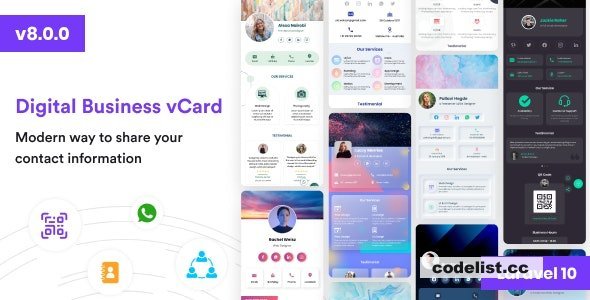 VCard SaaS 8.1.0 - Digital Business Card Builder SaaS