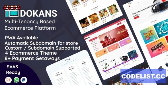 DOKANS v2.6.1 - Multitenancy Based Ecommerce Platform (SAAS) - nulled