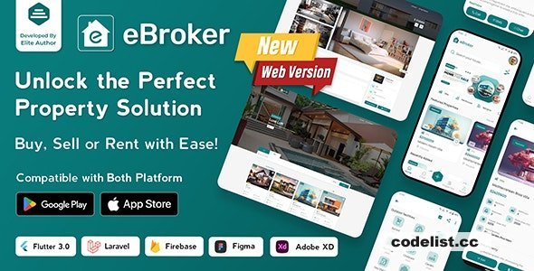 eBroker v1.2.4 - Real Estate Property Buy-Rent-Sell Flutter app with Laravel Admin Panel - nulled