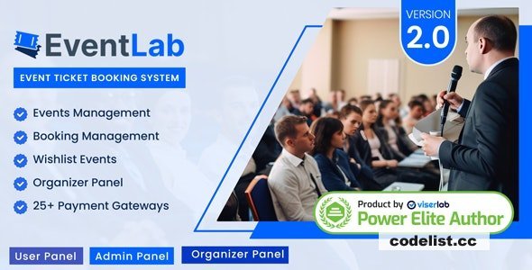 EventLab v2.0 - Event Ticket Booking System - nulled