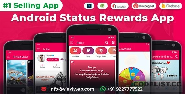Android Status App With Reward Point v9.0