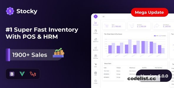 Stocky v5.0 - POS with Inventory Management & HRM
