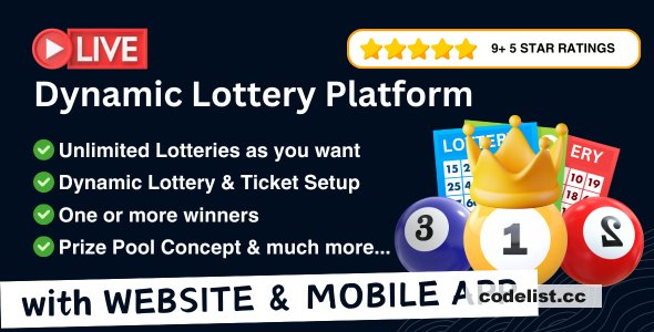 Dynamic Lottery & Competition Platform v4.9 – Online Lotteries, Lucky Draws, Raffles, and Contests