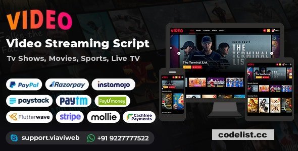 Video Streaming Portal v2.2 - TV Shows, Movies, Sports, Videos Streaming, Live TV - nulled