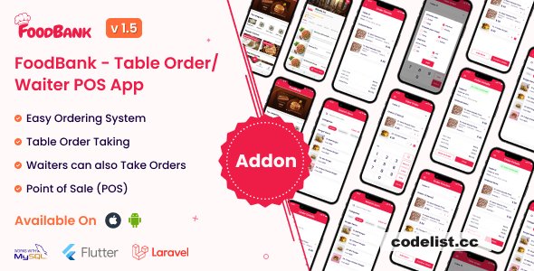 FoodBank v1.5 - Table Order/Waiter Point Of Sale (POS) App