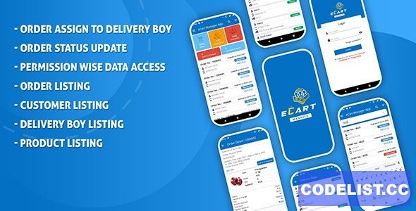 eCart v1.0.1 - Ecommerce Admin / Store Manager app