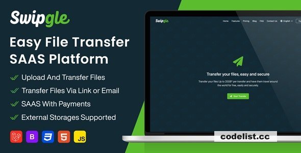 Swipgle v2.5 - Easy File Transfer (SAAS)