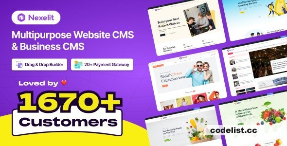 Nexelit v3.8.0 - Multipurpose Website CMS & Business CMS - nulled