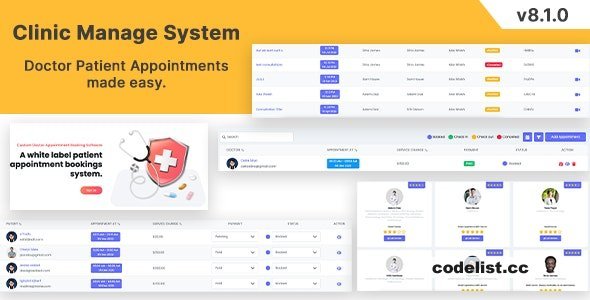Clinic Management System v8.1.0 - Doctor Patient Appointment Management System Laravel