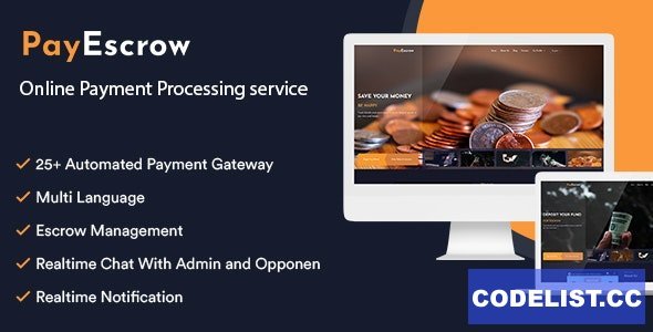 PayEscrow v3.1 - Online Payment Processing Service - nulled
