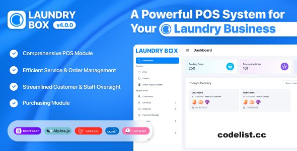 Laundry Box v2.2.0 - POS and Order Management System - nulled