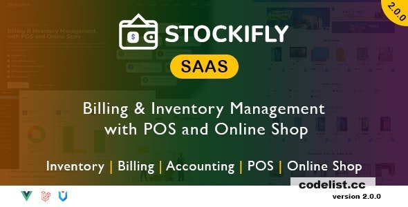 Stockifly SAAS v3.1.2 - Billing & Inventory Management with POS and Online Shop