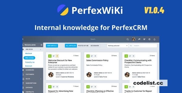 PerfexWiki v1.0.4 - Internal knowledge for Perfex CRM