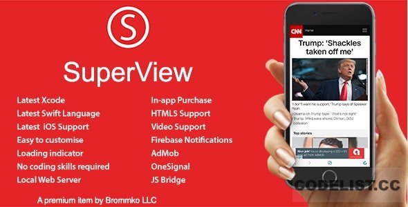 SuperView v3.0.0 - WebView App for iOS with Push Notification, AdMob, In-app Purchase