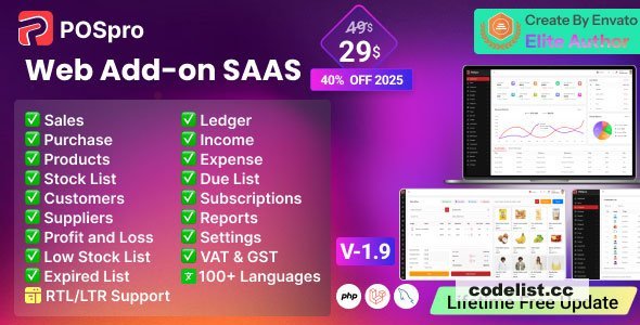 POS Pro v2.1 - Advanced POS &amp; Inventory Management System add-on | POS SaaS Solution