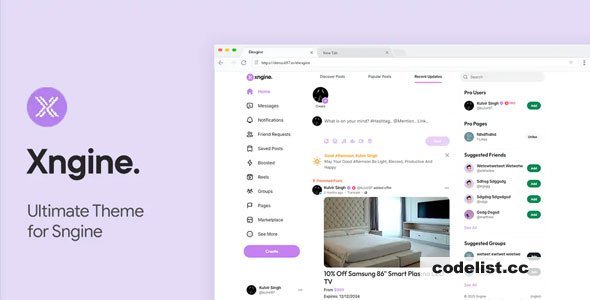 Xngine v1.1.1 - The Ultimate Sngine Theme
