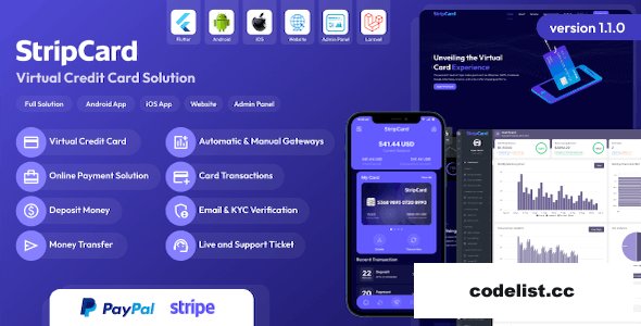 StripCard v2.0.0 - Virtual Credit Card Solution - nulled