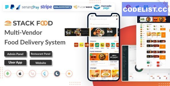 StackFood Multi Restaurant v6.1.0 - Food Delivery App with Laravel Admin and Restaurant Panel - nulled