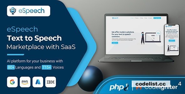 eSpeech v1.4.3 - Text to Speech Marketplace with SaaS