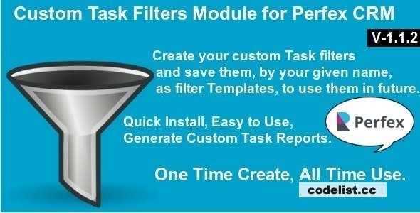Custom Task Filters Module for Perfex CRM v1.1.2