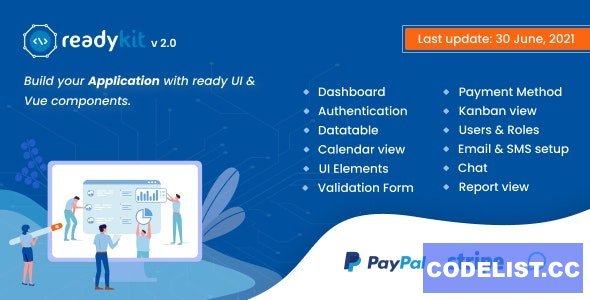 ReadyKit v2.0 - Admin &amp; User Dashboard Templates (with functionality) for Laravel + Vue App Development