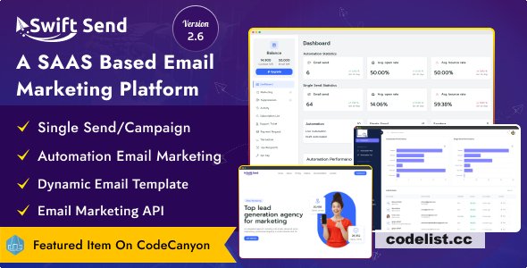 Swift Send v2.6 - Email Marketing and Campaign Management (SAAS Based) - nulled