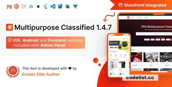 PSX v1.5.0 - Multipurpose Classified Flutter App with Frontend and Admin Panel