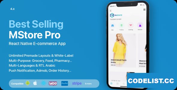 MStore Pro v5.0 - Complete React Native template for e-commerce
