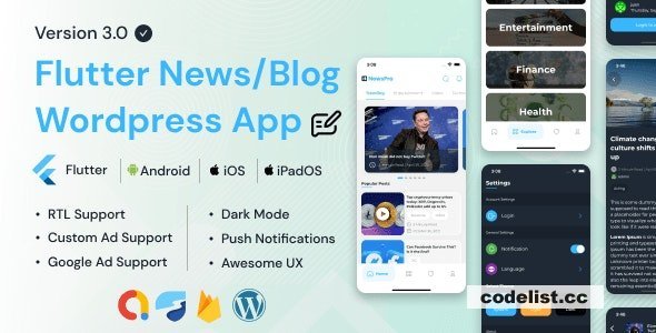 NewsPro v3.2 - Blog/News/Article App For Wordpress