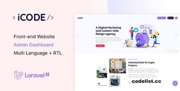 iCode v1.0 - Multipurpose Website CMS & Creative Agency Management System