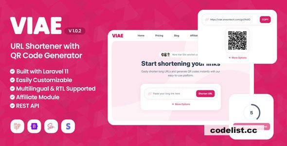 Viae v1.0.2 - URL Shortener with QR Code Generator