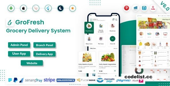 GroFresh v7.3 - (Grocery, Pharmacy, eCommerce, Store) App and Web with Laravel Admin Panel + Delivery App - nulled